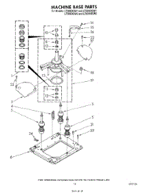 10 - Machine Base parts for Whirlpool Washer Dryer Combo LT5004XSW2 from AppliancePartsPros.com
