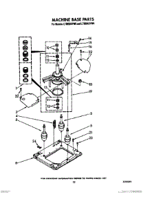 10 - Machine Base parts for Whirlpool Washer Dryer Combo LT5004XVW0 from AppliancePartsPros.com