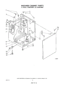 08 - Washer Cabinet parts for Whirlpool Washer Dryer Combo LT5000XMW1 from AppliancePartsPros.com