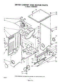 05 - Dryer Cabinet And Motor parts for Whirlpool Washer Dryer Combo LT4900XMW1 from AppliancePartsPros.com