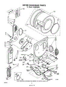 06 - Dryer Bulkhead parts for Whirlpool Washer Dryer Combo LT4900XMW1 from AppliancePartsPros.com
