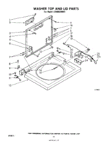 07 - Washer Top And Lid parts for Whirlpool Washer Dryer Combo LT4900XMW1 from AppliancePartsPros.com