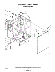 09 - Washer Cabinet parts for Whirlpool Washer Dryer Combo LT4900XMW1 from AppliancePartsPros.com
