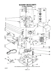 13 - Washer Drive parts for Whirlpool Washer Dryer Combo LT4900XMW1 from AppliancePartsPros.com