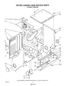 05 - Dryer Cabinet And Motor parts for Whirlpool Washer Dryer Combo LT4900XSW3 from AppliancePartsPros.com