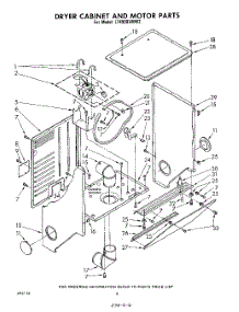 05 - Dryer Cabinet And Motor parts for Whirlpool Washer Dryer Combo LT4900XMW2 from AppliancePartsPros.com