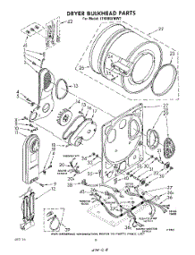 06 - Dryer Bulkhead parts for Whirlpool Washer Dryer Combo LT4900XMW2 from AppliancePartsPros.com