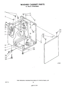 09 - Washer Cabinet parts for Whirlpool Washer Dryer Combo LT4900XMW2 from AppliancePartsPros.com