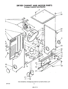 05 - Dryer Cabinet And Motor parts for Whirlpool Washer Dryer Combo LT4900XSW1 from AppliancePartsPros.com