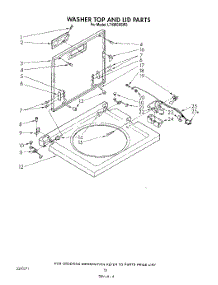 07 - Washer Top And Lid parts for Whirlpool Washer Dryer Combo LT4900XSW3 from AppliancePartsPros.com
