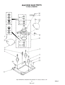 12 - Machine Base parts for Whirlpool Washer Dryer Combo LT4900XSW3 from AppliancePartsPros.com