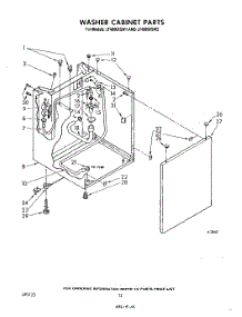 09 - Washer Cabinet parts for Whirlpool Washer Dryer Combo LT4900XSW1 from AppliancePartsPros.com