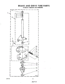 13 - Brake And Drive Tube parts for Whirlpool Washer Dryer Combo LT4900XSW1 from AppliancePartsPros.com