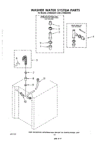 15 - Washer Water System parts for Whirlpool Washer Dryer Combo LT4900XSW1 from AppliancePartsPros.com