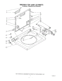 07 - Washer Top And Lid parts for Whirlpool Washer Dryer Combo LT5000XSW3 from AppliancePartsPros.com