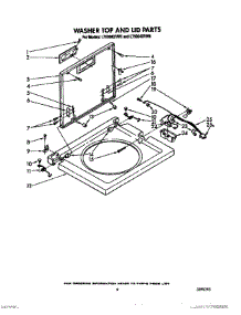 07 - Washer Top And Lid parts for Whirlpool Washer Dryer Combo LT5000XVW0 from AppliancePartsPros.com