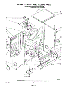 04 - Dryer Cabinet And Motor parts for Whirlpool Washer Dryer Combo LT5000XSW2 from AppliancePartsPros.com