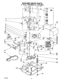 09 - Washer Drive parts for Whirlpool Washer Dryer Combo LT5005XMW0 from AppliancePartsPros.com