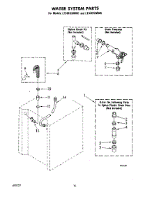 13 - Water System parts for Whirlpool Washer Dryer Combo LT5005XMW0 from AppliancePartsPros.com