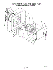 03 - Dryer Front Panel And Door parts for Whirlpool Washer Dryer Combo LT5004XMW0 from AppliancePartsPros.com