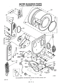 05 - Dryer Bulkhead parts for Whirlpool Washer Dryer Combo LT5004XMW0 from AppliancePartsPros.com