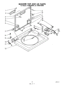 07 - Washer Top And Lid parts for Whirlpool Washer Dryer Combo LT5004XMW0 from AppliancePartsPros.com