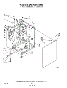 08 - Washer Cabinet parts for Whirlpool Washer Dryer Combo LT5004XMW0 from AppliancePartsPros.com