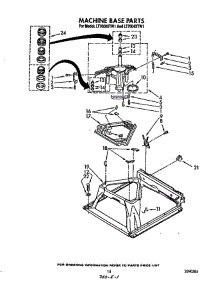 Machine Base parts for Whirlpool Washer Dryer Combo LT5004XTW1 from AppliancePartsPros.com