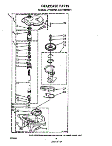 Gearcase parts for Whirlpool Washer Dryer Combo LT5004XTW1 from AppliancePartsPros.com