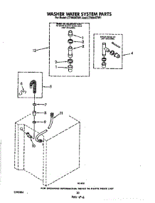 Washer Water System parts for Whirlpool Washer Dryer Combo LT5004XTW1 from AppliancePartsPros.com
