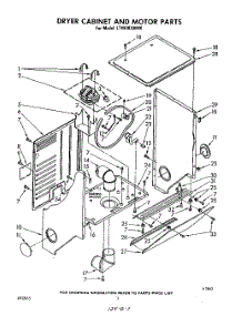 06 - Dryer Cabinet And Motor parts for Whirlpool Washer Dryer Combo LT4900XMW0 from AppliancePartsPros.com