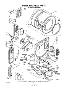 07 - Dryer Bulkhead parts for Whirlpool Washer Dryer Combo LT4900XMW0 from AppliancePartsPros.com