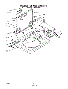 08 - Washer Top And Lid parts for Whirlpool Washer Dryer Combo LT4900XMW0 from AppliancePartsPros.com