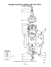 09 - Washer Agitator, Basket And Tub parts for Whirlpool Washer Dryer Combo LT4900XMW0 from AppliancePartsPros.com
