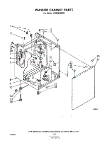 10 - Washer Cabinet parts for Whirlpool Washer Dryer Combo LT4900XMW0 from AppliancePartsPros.com