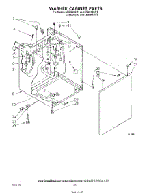 08 - Washer Cabinet parts for Whirlpool Washer Dryer Combo LT5000XSW2 from AppliancePartsPros.com