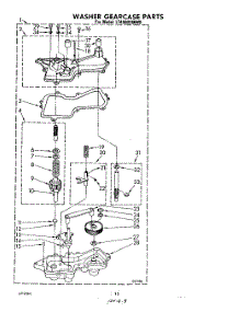 12 - Washer Gearcase parts for Whirlpool Washer Dryer Combo LT4900XMW0 from AppliancePartsPros.com