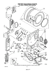 06 - Dryer Bulkhead parts for Whirlpool Washer Dryer Combo LT4900XSW2 from AppliancePartsPros.com