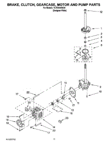 08 - Brake, Clutch, Gearcase, Motor And Pump Parts parts for Whirlpool Washer Dryer Combo YLTE5243DQ8 from AppliancePartsPros.com