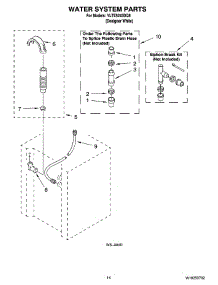 11 - Water System Parts parts for Whirlpool Washer Dryer Combo YLTE5243DQ8 from AppliancePartsPros.com