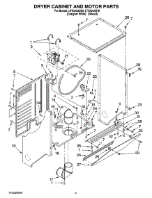 03 - Dryer Cabinet And Motor Parts parts for Whirlpool Washer Dryer Combo LTG5243DT8 from AppliancePartsPros.com