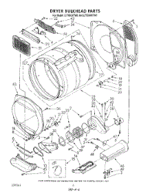 05 - Dryer Bulkhead parts for Whirlpool Washer Dryer Combo LT7000XTW0 from AppliancePartsPros.com