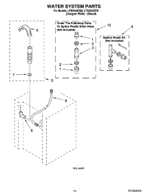 11 - Water System Parts parts for Whirlpool Washer Dryer Combo LTG5243DQ8 from AppliancePartsPros.com