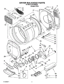 04 - Dryer Bulkhead Parts parts for Whirlpool Washer Dryer Combo WET3300SQ2 from AppliancePartsPros.com