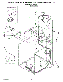 05 - Dryer Support And Washer Harness Parts parts for Whirlpool Washer Dryer Combo WET3300SQ2 from AppliancePartsPros.com