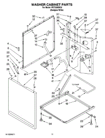07 - Washer Cabinet Parts parts for Whirlpool Washer Dryer Combo WET3300SQ2 from AppliancePartsPros.com
