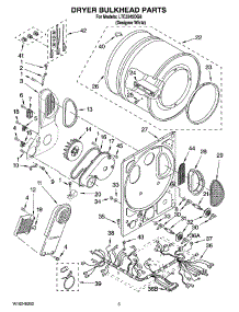 04 - Dryer Bulkhead Parts parts for Whirlpool Washer Dryer Combo LTE5243DQ8 from AppliancePartsPros.com