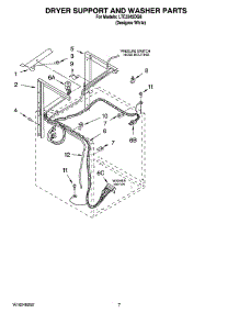 05 - Dryer Support And Washer Parts parts for Whirlpool Washer Dryer Combo LTE5243DQ8 from AppliancePartsPros.com