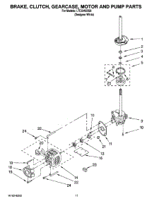 08 - Brake, Clutch, Gearcase, Motor And Pump Parts parts for Whirlpool Washer Dryer Combo LTE5243DQ8 from AppliancePartsPros.com