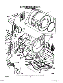 05 - Dryer Bulkhead parts for Whirlpool Washer Dryer Combo LT5100XVW0 from AppliancePartsPros.com